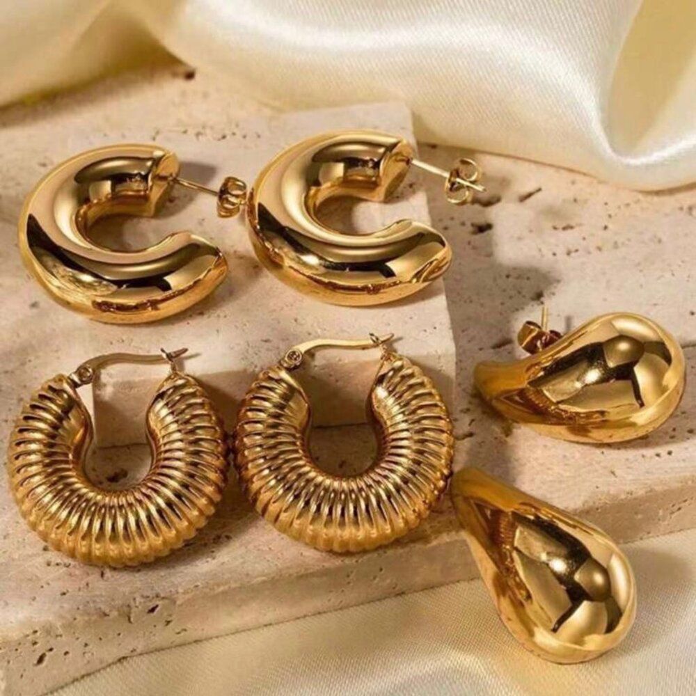 Stainless steel earrings (unit)